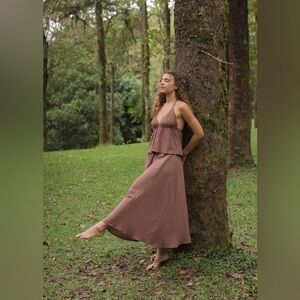 Indigo Luna Mokki Skirt in Walnut